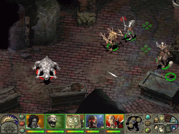 Planescape: Torment Windows The Lost Nations dungeon. The party encounters an impressive reptile