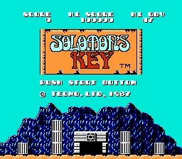 Solomon&#x27;s Key NES Title screen