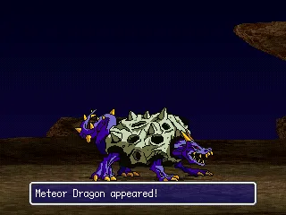 Thousand Arms PlayStation An impressively-looking Meteor Dragon appears