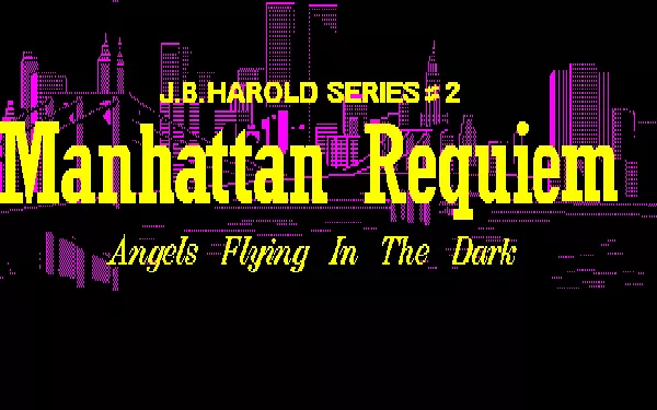 Manhattan Requiem Sharp X1 Title screen