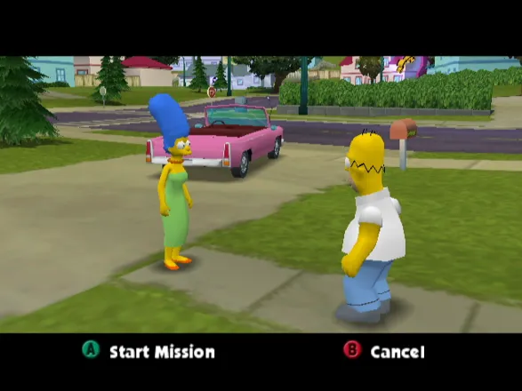 The Simpsons: Hit &#x26; Run GameCube Marge sends Homer on a mission.