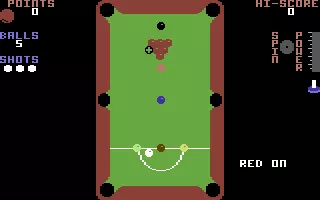 Championship 3D Snooker Commodore 64 Taking your shot.