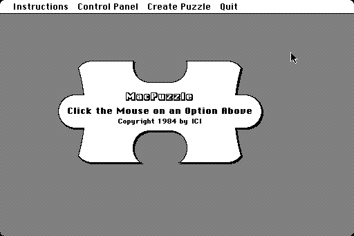 MacPuzzle Macintosh Title screen (MacPuzzle)