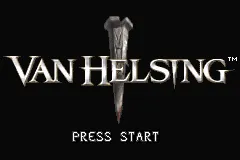 Van Helsing Game Boy Advance Title screen