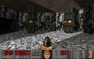 DOOM DOS Detailed graphics in this cave in Episode Two. Take a look at the lighting