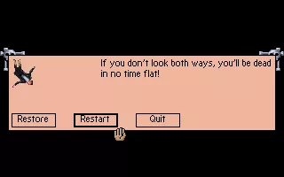 The Dagger of Amon Ra DOS Like in other Sierra games, death is quite possible here. The  tacky-humorous messages are displayed on such separate screens
