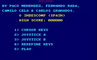 Fred Amstrad CPC Title Screen.