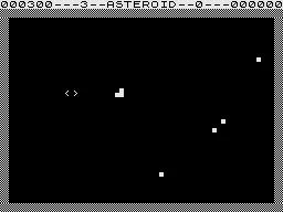 Asteroids ZX81 Alien ship behind you.