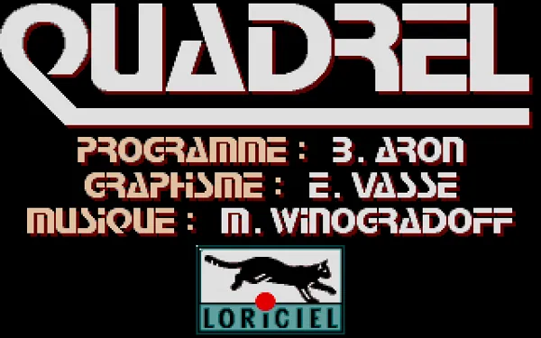 Quadrel Atari ST Intro screen.