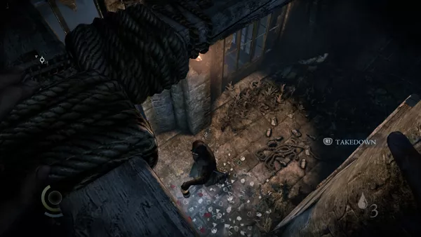 Thief PlayStation 4 Takedown can also be performed when the guard is right below you