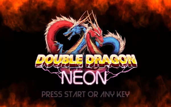 Double Dragon Neon Windows Title screen