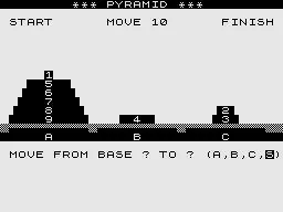 Starfighter / Pyramid / Artist ZX81 Pyramid: Moving the layers.