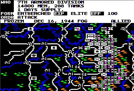 Crusade in Europe Apple II Battle of the Bulge 64k Version