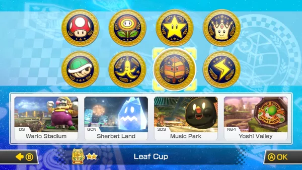 Mario Kart 8 Wii U Choosing a Cup