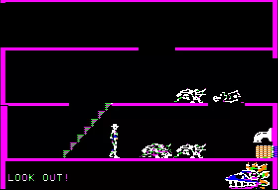 Aztec Apple II Setting off another trap (although easy to escape)