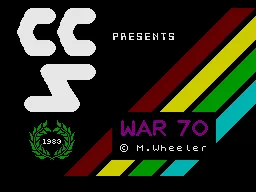 War 70 ZX Spectrum Title Screen