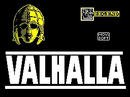 Valhalla ZX Spectrum Title Screen