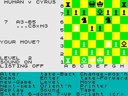 Cyrus ZX Spectrum Game in progress