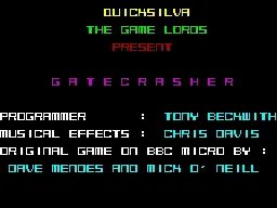 Gatecrasher ZX Spectrum Title Screen
