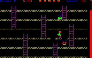 Roland Goes Digging Amstrad CPC Hitting it on the head to make it fall through and earn some money