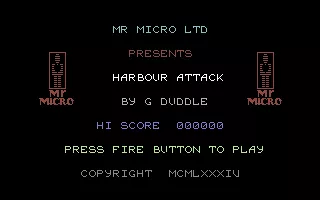 Harbour Attack Commodore 64 Title Screen