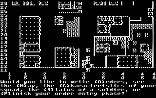 Computer Ambush Atari 8-bit Tactical map
