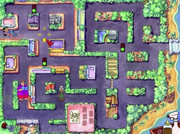 Disney&#x27;s Lilo &#x26; Stitch: Hawaiian Discovery Windows The Wikiwiki Trails
The maze stays the same but later levels become more complex. The player can plan their route via the yellow arrows at each intersection