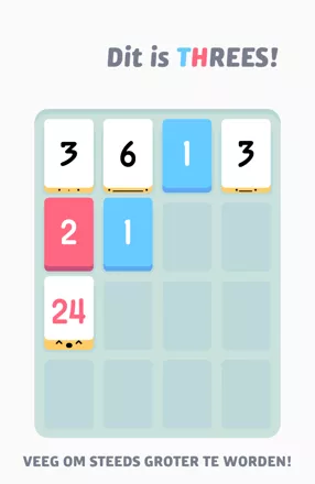 Threes! Android Moving on (Dutch version).