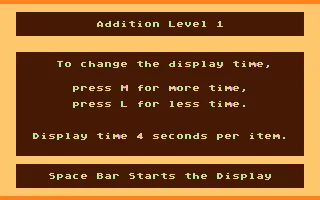 Math Blaster! Atari 8-bit Addition - look and learn options