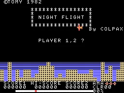 Night Flight MSX Title screen