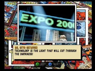 Spider-Man Nintendo 64 Here, instead movie cutscenes a slide show is shown.