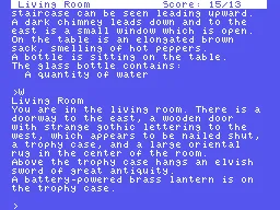 Zork: The Great Underground Empire Tatung Einstein Looking for useful things in the house