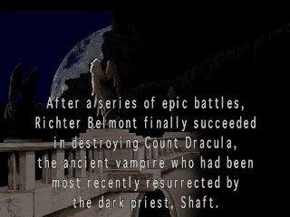 Castlevania: Symphony of the Night SEGA Saturn Text after the battle