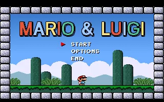 Mario &#x26; Luigi DOS Main menu