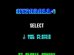 Hypaball ZX Spectrum Title Screen