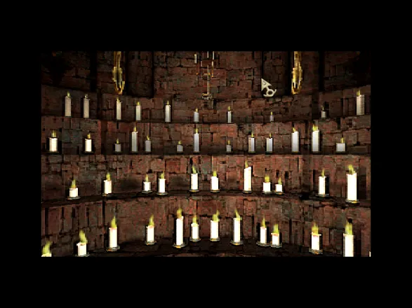Zork Nemesis: The Forbidden Lands DOS The temple is the first location you are going to explore. It also serves as a &#x22;hub&#x22; of sorts for the game. It is full of mysterious places... like this hall of candles