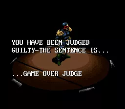 Judge Dredd SNES Game over