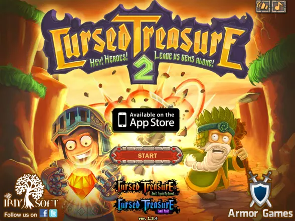 Cursed Treasure 2: Hey! Heroes! Leave Us Gems Alone! Browser Main menu