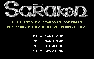 Sarakon Commodore 64 Title screen