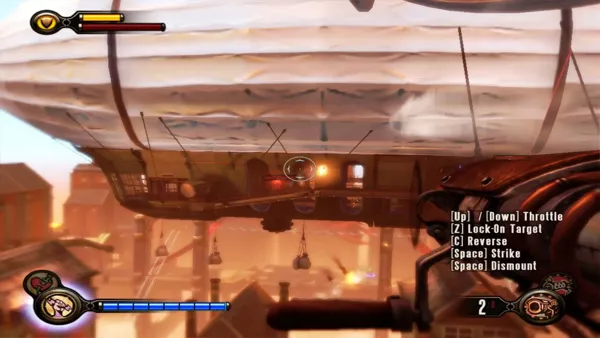 BioShock Infinite Macintosh Using the skyhook to board the rocket zeppelin