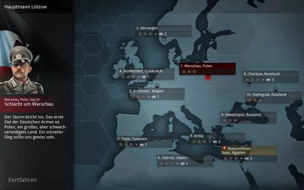 Panzer Tactics HD Windows German campaign map