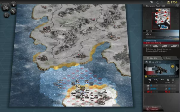Panzer Tactics HD Windows Second mission: Norway