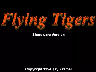 Flying Tigers DOS Title screen (shareware v2.1).