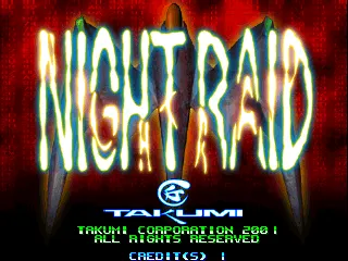 Night Raid Arcade Title screen
