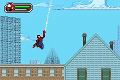 Ultimate Spider-Man Game Boy Advance Swinging through the air
