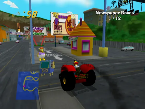 The Simpsons: Road Rage GameCube Willy&#x27;s got a job to do.