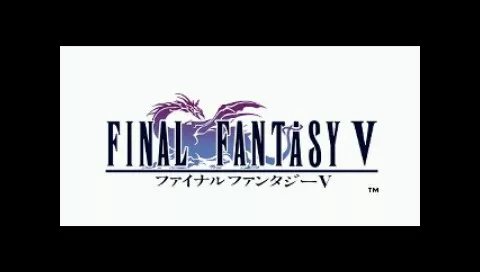 Final Fantasy V PSP Game title in the intro