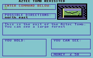 Aztec Tomb Revisited (Part II) Commodore 64 The entrance of the tomb