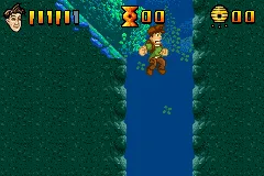 Pitfall: The Lost Expedition Game Boy Advance Falling down a cavern