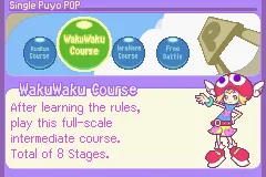 Puyo Pop Fever Game Boy Advance Select a course